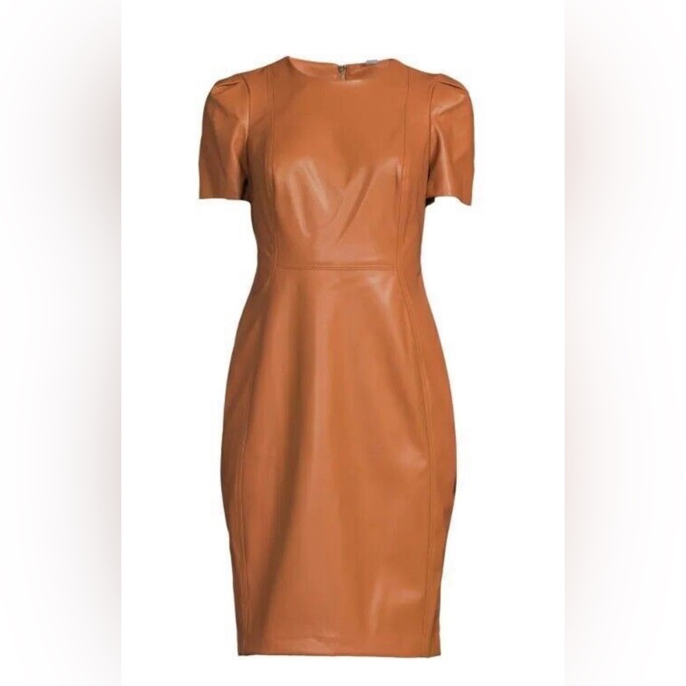 Calvin Klein leather look dress 12